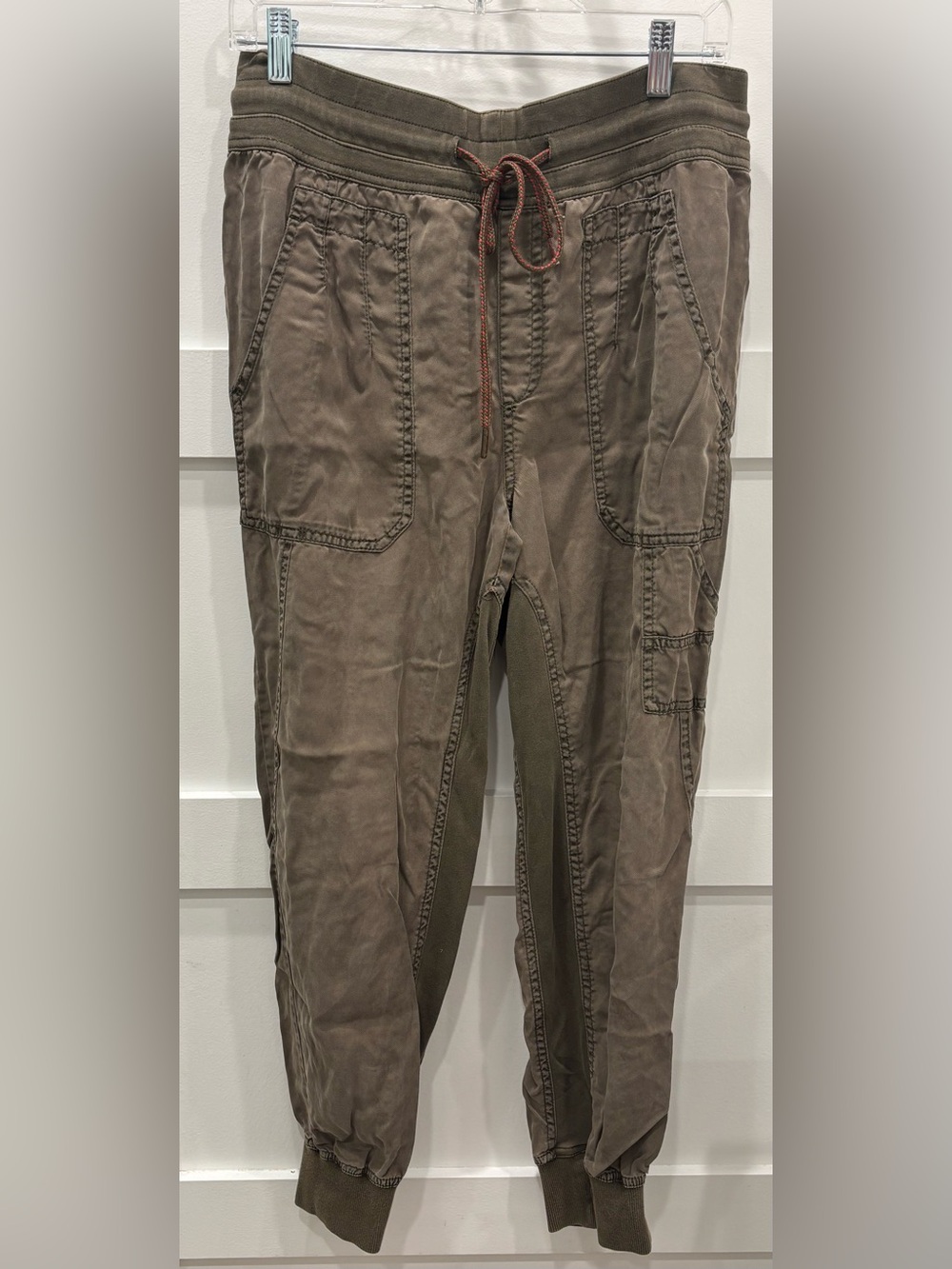 Anthropologie Olive-Brown Cargo Joggers